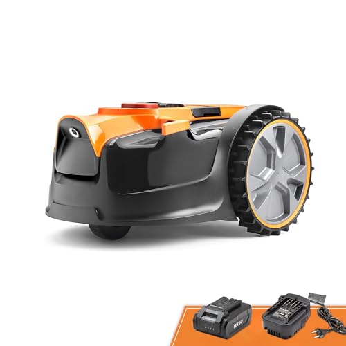 Lawnmaster OcuMow® Mähroboter kabellos 80 ㎡ Rasenmäher Roboter mit 2Ah Akku Kompaktmodell Einsteiger-Modell ohne Begrenzungskabel
