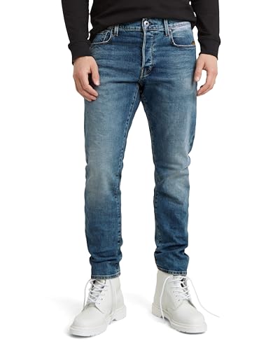 G-Star Herren 3301 Regular Tapered Jeans, Blau (vintage azure 51003-C052-A802), 34W / 34L