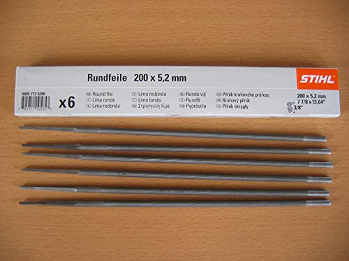 Stihl 56057725206 Rundfeile 6 Stück für Sägeketten 5,2 mm für 3/8