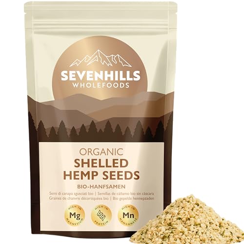 Sevenhills Wholefoods Rohen Geschälte Hanfsamen Bio 500g
