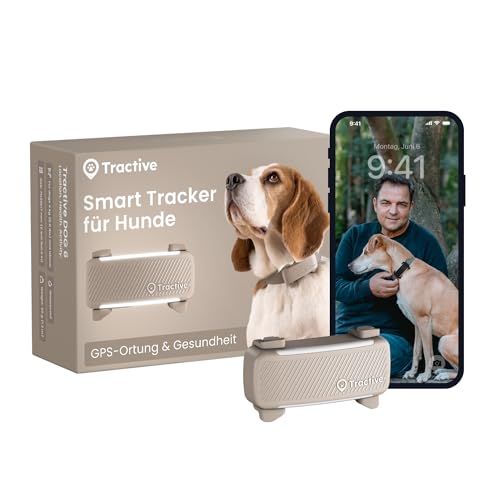 Tractive GPS Tracker Hund | 2025 Edition | Live-Ortung | Weglaufalarm | Aktivitätstracking | Gesundheitswarnungen | Bellverhalten | Empfohlen von Martin Rütter (Braun)