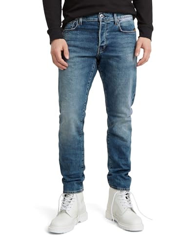 G-STAR Herren 3301 Regular Tapered Jeans, Blau (Vintage Azure 51003-C052-A802), 34W / 34L