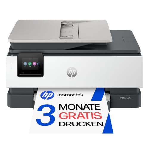 HP OfficeJet Pro 8122e Multifunktionsdrucker, 3 Monate gratis drucken Instant Ink inklusive, Drucker, Scanner, Kopierer, Fax, WLAN, LAN, Duplex, ePrint, Airprint, Basalt