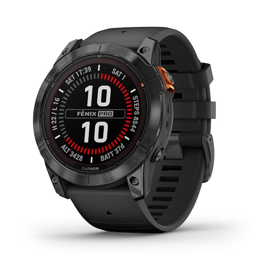 Garmin fēnix 7X Pro – GPS-Multisport-Smartwatch mit Solarladelinse, Farbdisplay und Touch-/Tastenbedienung, TOPO-Karten, über 60 vorinstallierte Sport-Apps, Music Pay