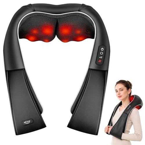 ALLJOY Nackenmassagegerät mit Wärme,Nacken- und Schultermassagegerät