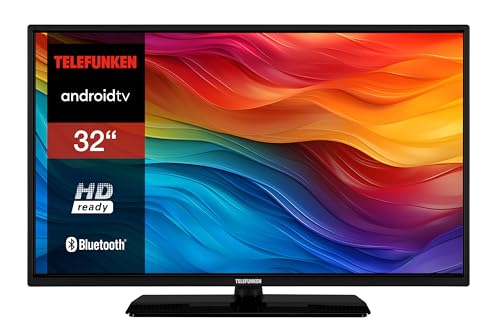 TELEFUNKEN Android TV 32 Zoll Fernseher (HD Smart TV, HDR, Triple-Tuner, Bluetooth) D32H554X2CWII