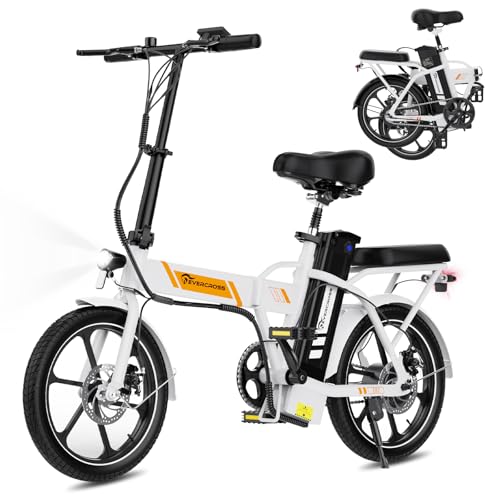 EVERCROSS EK5 Elektrofahrrad, 250W E Bike für Erwachsene, 36V Faltbares Elektrofahrräder Mountainbike, bis zu 25KM/H, Reichweite 35-60km, 16'' Reifen Elektrisches City Bike mit Verstellbarem Sitz