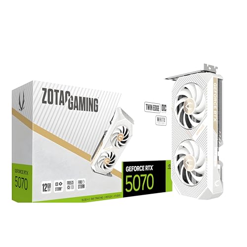 ZOTAC Gaming GeForce RTX 5070 Twin Edge OC Grafikkarte - Weiß | 12 GB | DLSS 4 | GDDR7 | 192 Bit | IceStorm 2.0 Advanced Cooling | ZT-B50700Q-10P