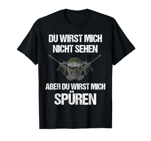 Paintball Paintballer Geschenk T-Shirt für Paintballspieler - Schwarz, Unisex, Kurzarm, S, V-Ausschnitt, Lustig, Geburtstag, Polyester 100%