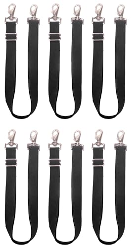 Elastische Beingurte für Pferdedecken, Pferdedecke, Ersatz-Beinriemen (4 Stück, schwarz), 4 Stück