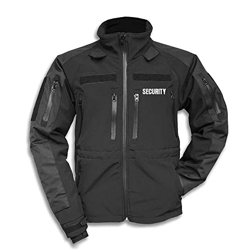 Copytec Tactical Softshell Jacke Security Law Enforcement Sicherheitsdienst Ordner#36719, Größe:L, Farbe:Schwarz