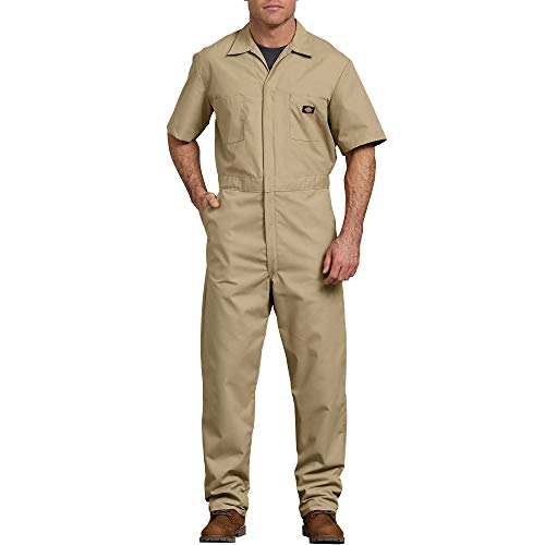 Dickies Herren Kurzärmeliger Overall Arbeitsoverall, Khaki V1, X-Large