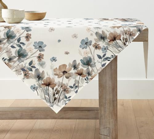 Artoid Mode Wilde Tuschemalerei Blumen Blätter Frühling Tischwäsche, Küche Tisch Dekoration Drinnen Urlaub Party Dekor 85x85 cm