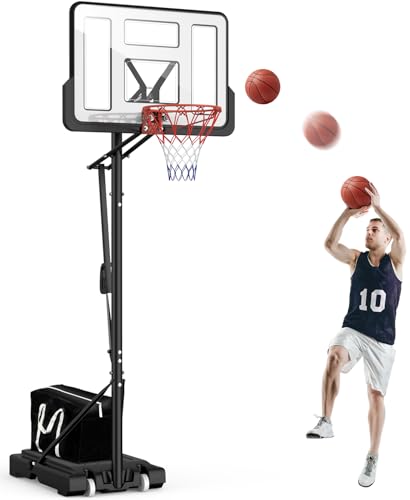 Basketballkorb Outdoor Kinder Basketball Ständer: 145-305cm EIN-Knopf-Schnellverstellung, Basketballkörbe mit 110x75cm Rückwand und Zusätzlicher Gewichtssack, für Kinder Jugendliche Erwachsene
