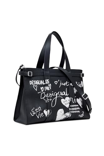 Desigual Shopper Umhängetasche Hobart Seshat Shopping Bag Black schwarz