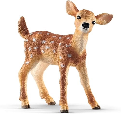 SCHLEICH WILD Life | Weißwedelkalb 14820 | detailgetreue Tierfiguren | Zoo Spielzeug | Geschenk für Jungen & Mädchen | Deko für Geburtstag oder Weihnachten | Spielfigur ab 3 Jahren | 5 x 2 x 5 cm