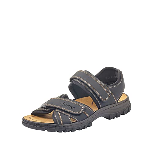 Rieker 25051, Herren Geschlossene Sandalen, Schwarz (schwarz/schwarz), 43 EU (9 UK)