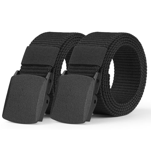 Aomig Arbeitsgürtel Herren, Verstellbarer Nylon Stoffgürtel Koppelgürtel für Männer und Frauen, Outdoor Stoff Tactical Belt, Schnellverschluss-Taktikgürtel, Gürtel Ohne Löcher
