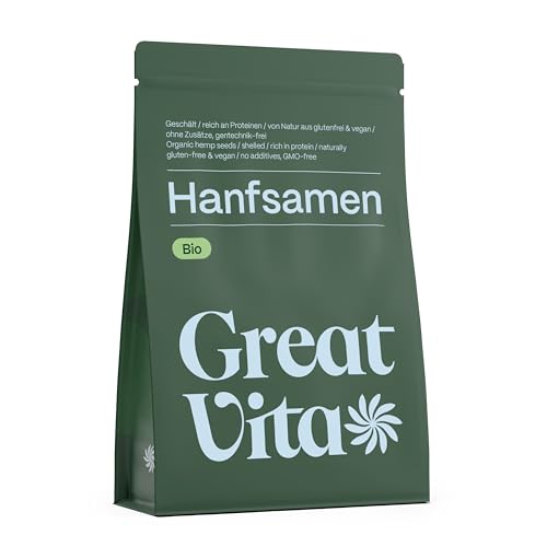 GreatVita Bio Hanfsamen, geschält, 1er Pack (1 x 500g)