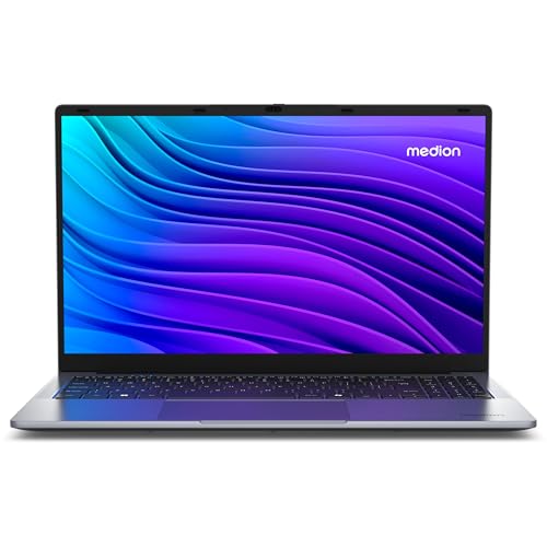 MEDION E15223 39,6 cm (15,6 Zoll) Full HD Laptop (Intel N100, 128GB PCIe SSD, Intel UHD, 4GB DDR5 RAM, WLAN, Win 11 Home S-Modus)