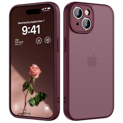 HGH für iPhone 15 Hülle, Dunkel Rot
