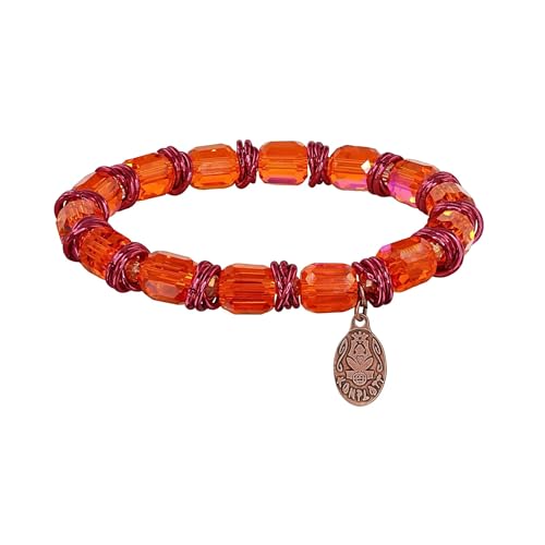 Konplott Armband elastisch Festival orange antik Kupfer