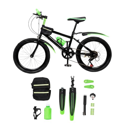 EGBNSY Fahrrad Kinder, Mountainbike 20 Zoll Kinderfahrrad, 7 Gang Kinderfahrrad für Jungen und Mädchen mit Trinkflasche, Kompassglocke Fahrrad für Kinder, Fahrrad Kinder ab 4 Jahrefür Kinder