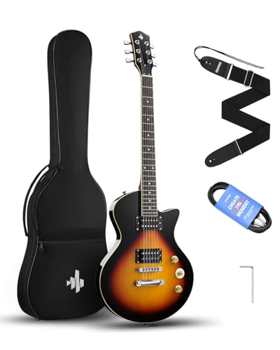 Donner DSC-128 E-Gitarre Einsteigerset, Massivkorpus mit Tasche, Sunburst