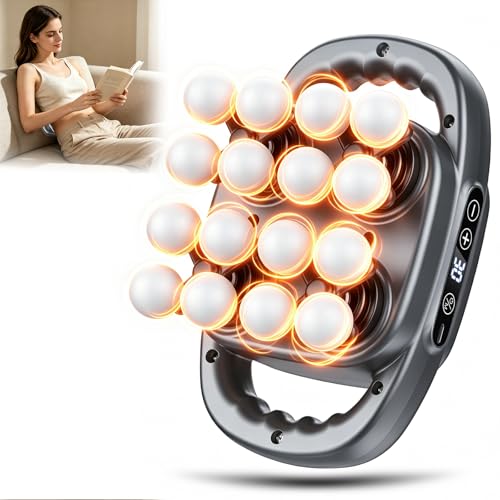 Massagepistole mit 16 Köpfen, 3 Modi & 30 Einstellbaren Geschwindigkeiten, Tiefengewebe Massagegerät, 35dB Leise Handmassagegerät, Mini Massage Gun für Nacken Füße Rücken Beine zur Muskelentspannung