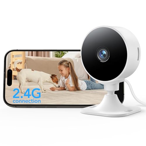 GNCC GC3 überwachungskamera Innen mit Nachtsicht, 1080P HD WLAN Indoor Kamera, Zwei-Wege-Audio, PIR Bewegungserkennung, Cloud-Abonnement & SD Speicher, Kompatibel mit Alexa & Google Home, 2.4Ghz WiFi