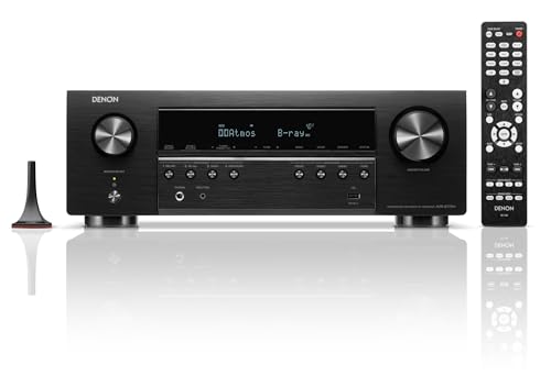 Denon AVR-S770H 7.2-Kanal AV-Receiver, Dolby Atmos, DTS:X, 6 HDMI Eingänge und 1 Ausgang, 8K HDMI, HEOS Built-in, Bluetooth, WLAN, AirPlay 2, Alexa kompatibel - Schwarz