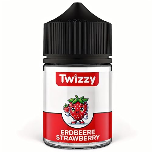 Twizzy Erdbeere Lebensmittelaroma -60ml- Intensives Aroma – Ideal zum Backen, in Lebensmitteln & Getränken, auch für Vernebler, Nebelmaschinen, uvm.