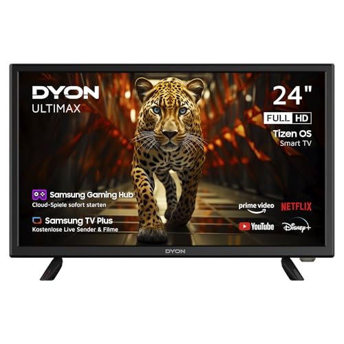DYON ULTIMAX 24F-TI – 24 Zoll (60 cm) Full-HD Smart TV mit Samsung Tizen OS, Triple Tuner (DVB-C/-S2/-T2), Samsung Smart & Gaming Hub, Prime Video, Netflix, Disney+ [2025]