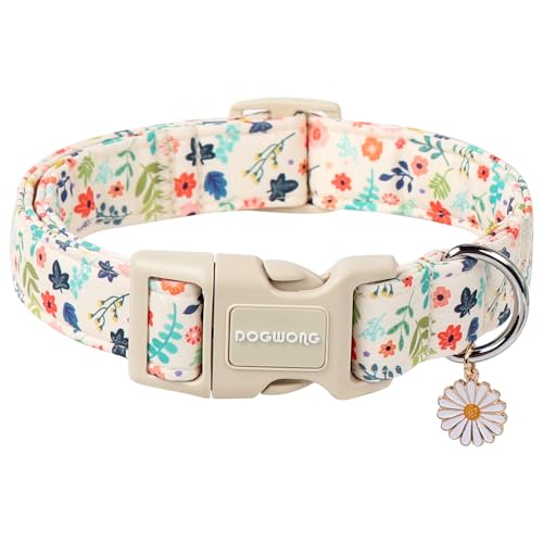 DOGWONG Hundehalsband, Hunde Halsband für Kleine Mittlere und Große Hunde, Komfort Gemustertes Hundehalsbänder Verstellbares