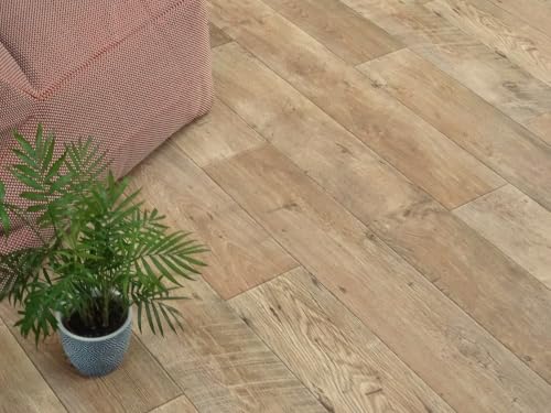 PVC Bodenbelag Vinylboden im gemütlichen robusten Wohn-Stil, Zuschnitt (2m breit / 4m lang)