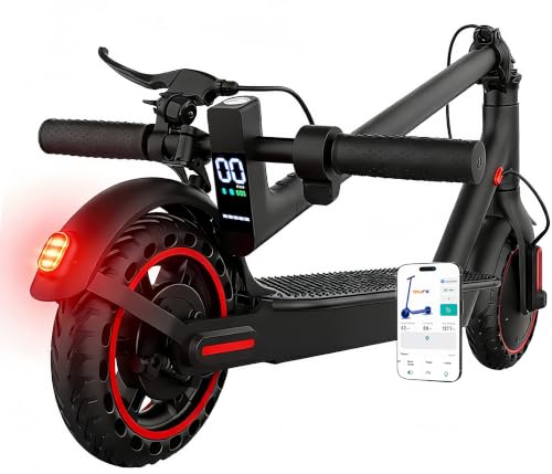 Elektroroller mit Straßenzulassung für Erwachsene, 10,4 Ah, Autonomie 25/35 km, solide Reifen 8,5 Zoll, maximale Belastung 120 kg, Steuerung mit App