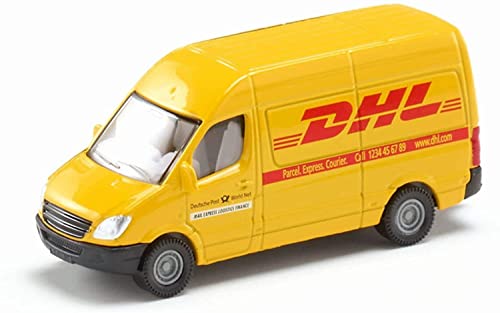 Siku 1085, DHL Postwagen, Metall/Kunststoff, Gelb, DHL-Optik, Vielseitig einsetzbar