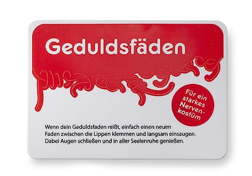 Liebeskummerpillen Geduldsfäden - Fruchtgummischnüre mit Erdbeergeschmack - Lustige Süßigkeiten für Kollegen, Freunde & Familie - Nervennahrung Anti Stress Fruchtgummi witziges Mitbringsel (24g)