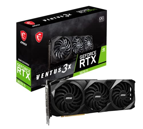 MSI GeForce RTX 3070 Ti Ventus 3X 8G OC Gaming Grafikkarte - NVIDIA RTX 3070 Ti, 8GB GDDR6X Speicher, 256-bit, 19 Gbps