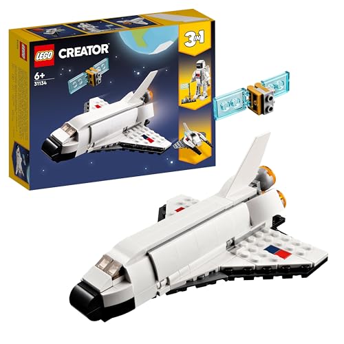 LEGO Creator 3in1 Spaceshuttle 31134 | Spielzeug ab 6 Jahren für Jungen, Raumschiff und Astronaut, Konstruktionsspielzeug für Kinder, Geschenkidee, 144 Teile