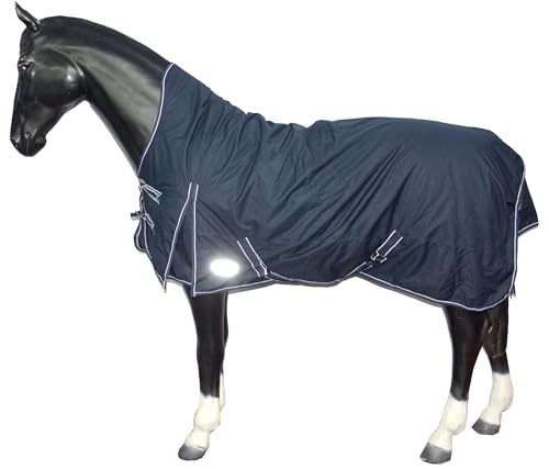 Outdoor Winterdecke Turnout 100% Wasserdicht 600D 50G Fulling Highneck Multi Farbe Navy 135cm