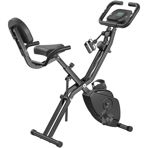 Heimtrainer Fahrrad, Hometrainer Fahrrad, Spinning Bike Indoor mit Verbesserter LCD-Monitor, 8 Magnetischen Widerstandsstufen, für Kardiotraining zu Hause, Bis 120KG
