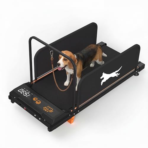 IHUESHO Hundelaufband für kleine & mittlere Hunde bis 110 kg, geräuscharmes Haustier-Laufband mit 2,5 PS Motor, 2-in-1 Trainingsmaschine mit LCD-Display & Fernbedienung, platzsparend