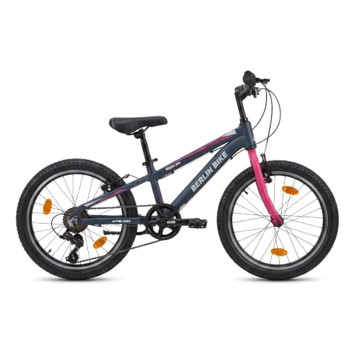 Berlin Bike Grizz 20 Zoll Mountainbike Aluminium – Kinderfahrrad für Jungen und Mädchen (6–9 Jahre), Rosa