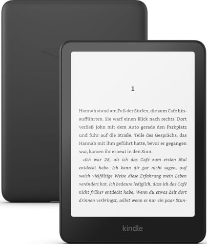 Amazon Kindle Paperwhite 16 GB (Version 2024) – blendfreies 7-Zoll-Display und wochenlange Akkulaufzeit – ohne Werbung – schwarz