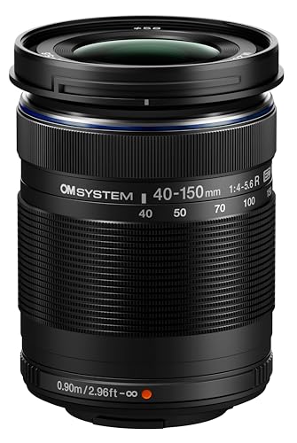 OM SYSTEM M.Zuiko Digital ED 40-150mm F4‑5.6 Objektiv, Telezoom, geeignet für alle MFT-Kameras (Olympus OM-D & Pen Modelle, Panasonic G-Serie), schwarz