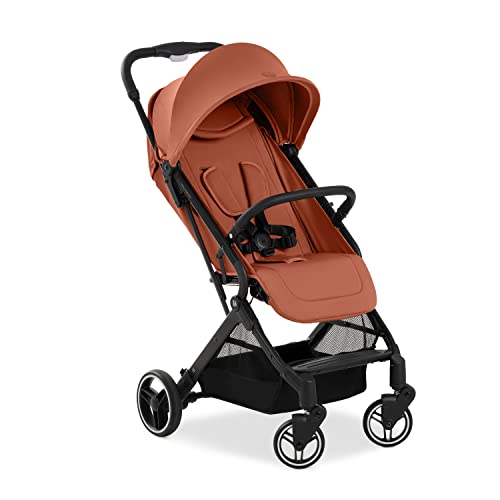 hauck Travel N Care Plus, Cork - Reisebuggy für Kinder ab Geburt bis 22 kg mit Liegefunktion & Kopfposter - Leicht (7,2 kg) & Einhändig Faltbar - Selbststehend - UPF 50+ & Netzfenster