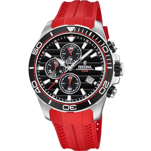 Festina Herrenuhr Analog aus Kautschuk Rot F20370/3