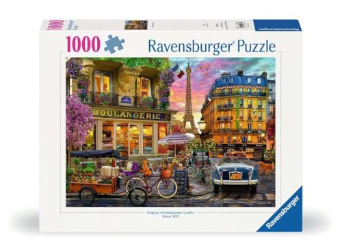 Ravensburger Puzzle Paris im Morgenrot - 1000 Teile Puzzle für Erwachsene | 1000 Teile Stadtpuzzle mit Paris-Motiv, Erwachsenenpuzzle, Geschenk für Frauen und Männer