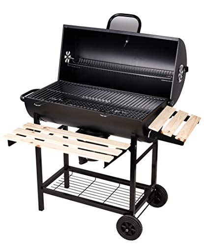 SunJas Grillwagen Holzkohlegrill Standgrill Grillfläche 70 x 38,5 cm